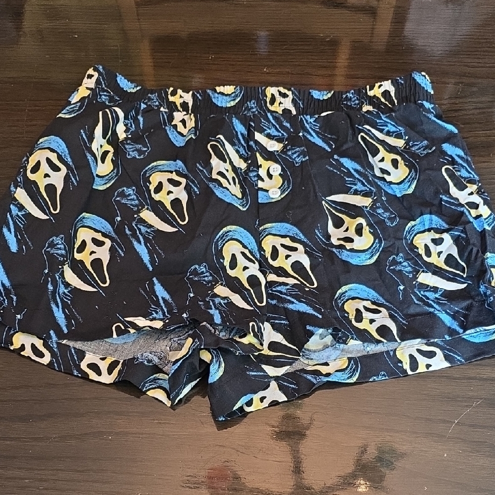 Bioworld Ghostface Black and Blue Boxer Shorts Nwot